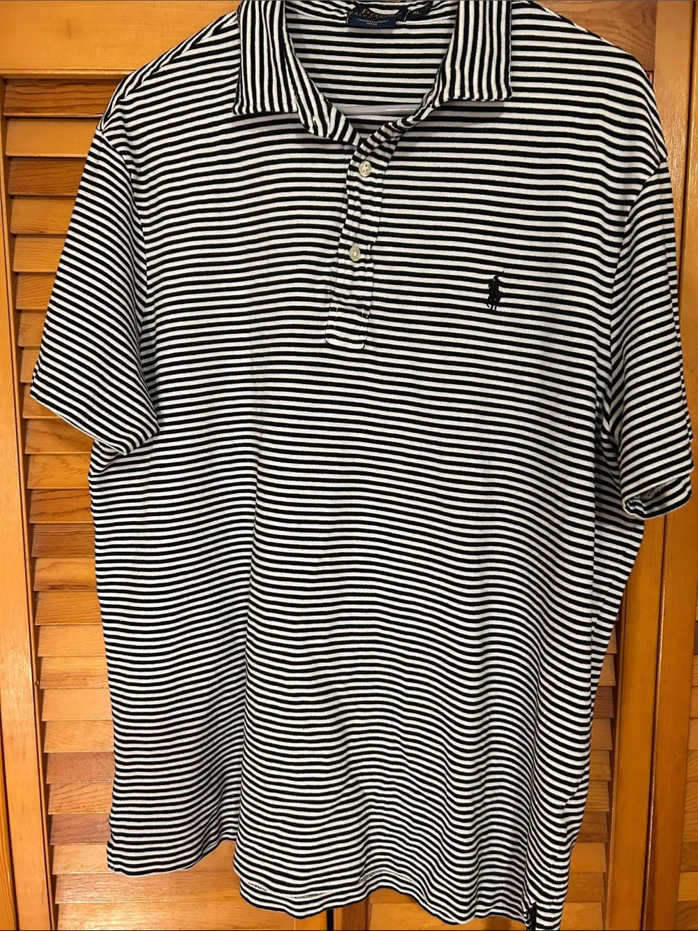 Polo by Ralph Lauren Black and White Striped Polo